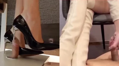 台湾乔主三双鞋子调教 凉鞋交 马眼 靴交手责弄三波